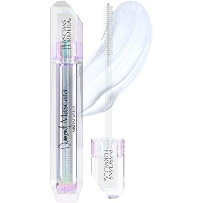 Physicians Formula , Clear Diamond Mineral Wear Mascara, kleurloze mascara voor wenkbrauwen en wimpers, met diamantstof, peptiden, mineraalwater en voedende vitamine E, Clear Diamond Physicians Formula , Clear Diamond Mineral Wear Mascara, kleurloze mascara voor wenkbrauwen en wimpers, met diamantstof, peptiden, mineraalwater en voedende vitamine E, Clear Diamond