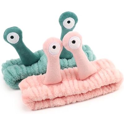 DRESHOW Haarband voor het wassen van gezicht palm en slak palm en slak make-up hoofdbanden leuke spa huidverzorging hoofdband DRESHOW Haarband voor het wassen van gezicht palm en slak palm en slak make-up hoofdbanden leuke spa huidverzorging hoofdband