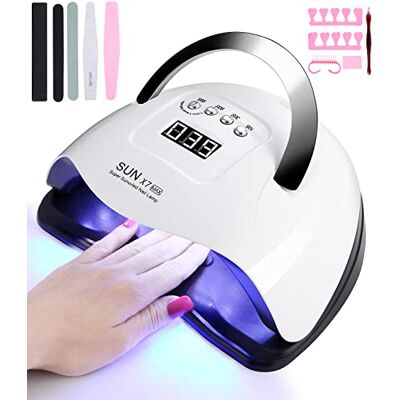 heuchaey 220 watt uv-nagellamp, gelnagellamp, afneembare basis, nagellamp met 57 ledkralen, lcd-display, 4 timers 10/30/60/99 seconden, nagelgereedschap, drooggel. heuchaey 220 watt uv-nagellamp, gelnagellamp, afneembare basis, nagellamp met 57 ledkralen, lcd-display, 4 timers 10/30/60/99 seconden, nagelgereedschap, drooggel.
