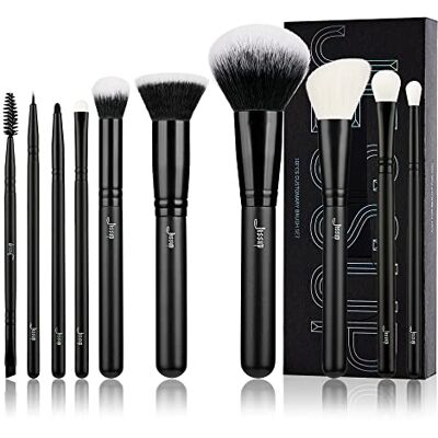 Jessup Make-upkwasten, 10 stuks, professionele make-upkwasten, foundation, poeder, rouge, contour, bronzer, concealer, oogschaduw, mix, wenkbrauwen, eyeliner, spoel, T323 Jessup Make-upkwasten, 10 stuks, professionele make-upkwasten, foundation, poeder, rouge, contour, bronzer, concealer, oogschaduw, mix, wenkbrauwen, eyeliner, spoel, T323