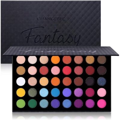 UCANBE Oogschaduw, 40 kleuren, sterk gepigmenteerd, oogmake-up palet Oogschaduw, langdurige kleur, waterdicht, professioneel regenboogkleurenpalet, dagelijks gebruik, carnaval, cosplay UCANBE Oogschaduw, 40 kleuren, sterk gepigmenteerd, oogmake-up palet Oogschaduw, langdurige kleur, waterdicht, professioneel regenboogkleurenpalet, dagelijks gebruik, carnaval, cosplay