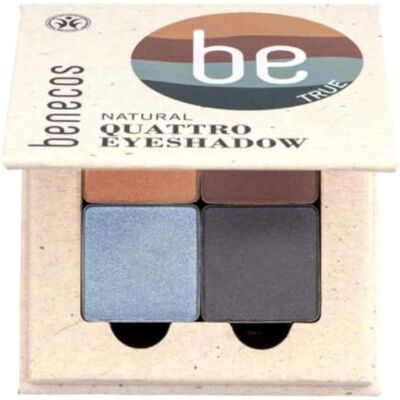 benecos Oogschaduw, 4 kleuren, 7,2 g, True Blue 004 benecos Oogschaduw, 4 kleuren, 7,2 g, True Blue 004