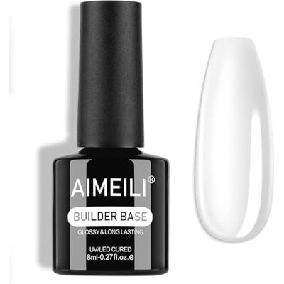 AIMEILI 7-in-1 Builder Base Gel nagellak, semi-permanent, transparant, basis en structuur voor extensies, decoraties en stickers, versterking en reparatie van manicure, 8 ml AIMEILI 7-in-1 Builder Base Gel nagellak, semi-permanent, transparant, basis en structuur voor extensies, decoraties en stickers, versterking en reparatie van manicure, 8 ml
