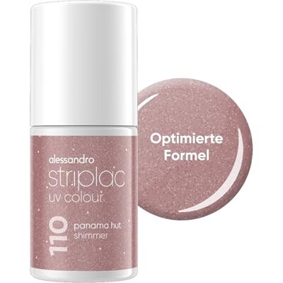 alessandro Striplac Panama Hut Shimmer UV-nagellak, dekkend en krasbestendig tot 15 dagen, eenvoudig aan te brengen, zachte verwijderingstechnologie, veganistisch, taupe, 6,5 ml alessandro Striplac Panama Hut Shimmer UV-nagellak, dekkend en krasbestendig tot 15 dagen, eenvoudig aan te brengen, zachte verwijderingstechnologie, veganistisch, taupe, 6,5 ml