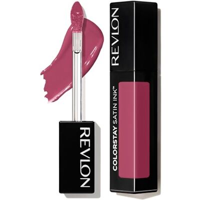 REVLON Colorstay Satin Ink, lippenstift op basis van zwarte bessenzaadolie, lange houdbaarheid N010 Your Majesty REVLON Colorstay Satin Ink, lippenstift op basis van zwarte bessenzaadolie, lange houdbaarheid N010 Your Majesty