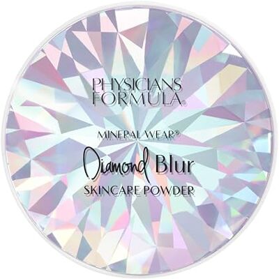 Physicians Formula Mineral Wear Diamond Blur Skincare Powder, doorschijnend poeder voor het gezicht met wazig effect en poriënverdeling, langdurig mat poeder, transparant Physicians Formula Mineral Wear Diamond Blur Skincare Powder, doorschijnend poeder voor het gezicht met wazig effect en poriënverdeling, langdurig mat poeder, transparant