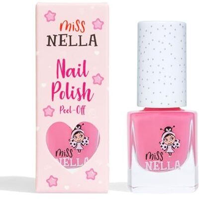 MISS NELLA PINK A BOO- Special Bold Pink Nail Polish voor kinderen, met peel-off, waterbasis en geurvrije formule MISS NELLA PINK A BOO- Special Bold Pink Nail Polish voor kinderen, met peel-off, waterbasis en geurvrije formule