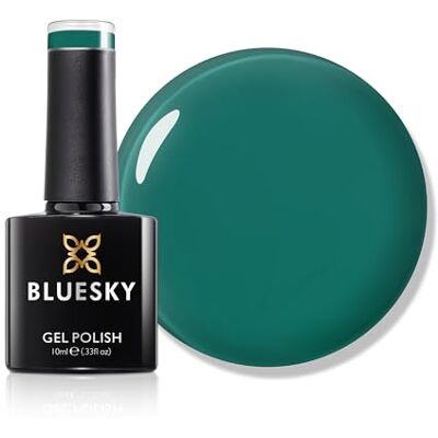 BLUESKY Gelnagellak, 10 ml, Midnight Palm SS2619, groene gelnagellak voor 21 dagen manicure, vereist uitharding onder led-uv-nagellamp BLUESKY Gelnagellak, 10 ml, Midnight Palm SS2619, groene gelnagellak voor 21 dagen manicure, vereist uitharding onder led-uv-nagellamp