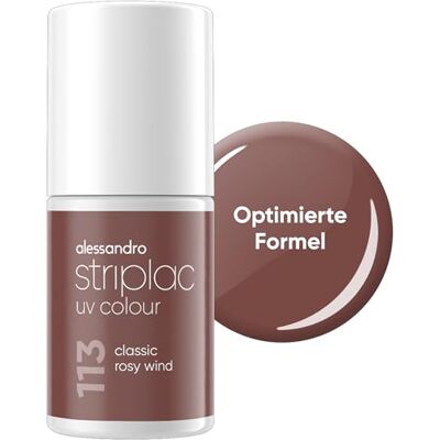 alessandro Striplac Classic Rosy Wind UV-nagellak, dekkend en krasbestendig tot 15 dagen, eenvoudig aan te brengen, zachte vachttechnologie, veganistisch, taupe, 6,5 ml alessandro Striplac Classic Rosy Wind UV-nagellak, dekkend en krasbestendig tot 15 dagen, eenvoudig aan te brengen, zachte vachttechnologie, veganistisch, taupe, 6,5 ml