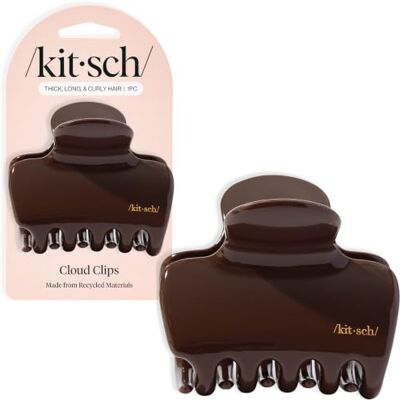 Kitsch Kunststof haarclip voor dames, chocolade, 1 stuk Haarspelden voor dames, veilige grip, elegante haaraccessoires voor volledige paardenstaart of halve staart Kitsch Kunststof haarclip voor dames, chocolade, 1 stuk Haarspelden voor dames, veilige grip, elegante haaraccessoires voor volledige paardenstaart of halve staart