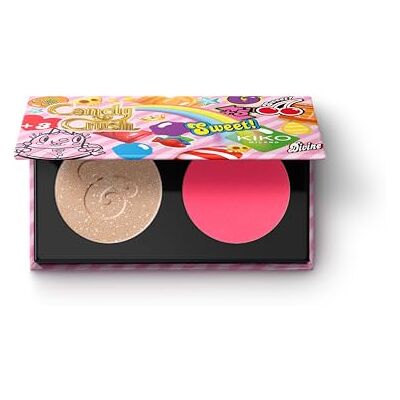 Kiko Milano Candy Crush™ Mega Blush & Highlighter Duo 02, gezichtspalet met blush en highlighter Kiko Milano Candy Crush™ Mega Blush & Highlighter Duo 02, gezichtspalet met blush en highlighter