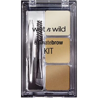 wet 'n wild Wet n Wild, Ultimate Brow Kit, praktische wenkbrauwset, definiëren en vullen van de wenkbrauwen, 5-delige set met 1 wenkbrauwwas, 2 fixeerpoeder, 1 borstel en 1 pincet, zacht bruin wet 'n wild Wet n Wild, Ultimate Brow Kit, praktische wenkbrauwset, definiëren en vullen van de wenkbrauwen, 5-delige set met 1 wenkbrauwwas, 2 fixeerpoeder, 1 borstel en 1 pincet, zacht bruin
