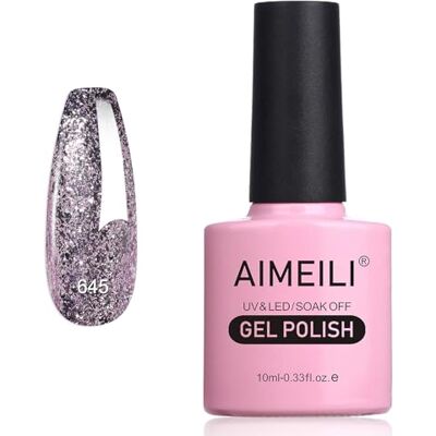 AIMEILI Nagellak, semi-permanent, met glitter, fijne gel, nagellak, led, UV, kleur voor herfst/winter, 10 ml (645) AIMEILI Nagellak, semi-permanent, met glitter, fijne gel, nagellak, led, UV, kleur voor herfst/winter, 10 ml (645)