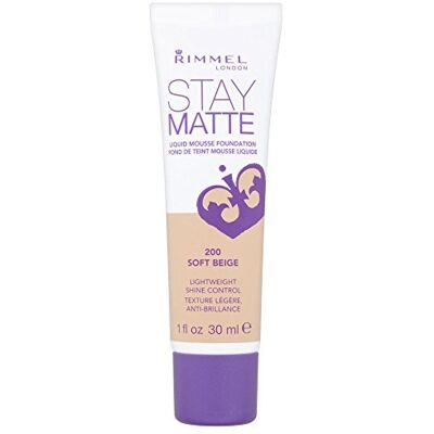 Rimmel Stay Matte lichtgewicht Foam Foundation 200 zachte riem van London voor vrouwen 1 oz Foam Foundation Rimmel Stay Matte lichtgewicht Foam Foundation 200 zachte riem van London voor vrouwen 1 oz Foam Foundation