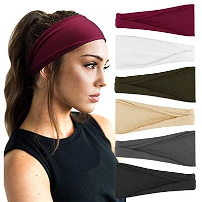 DRESHOW 6-delige haarband voor dames, yoga, hardlopen, sport, training, schattige haarbanden, accessoires, 6 stuks set 8 Eén maat DRESHOW 6-delige haarband voor dames, yoga, hardlopen, sport, training, schattige haarbanden, accessoires, 6 stuks set 8 Eén maat