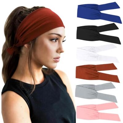 DRESHOW 6 stuks haarbanden voor dames, yoga, hardlopen, sport, training, schattige hoofdbanden, accessoires DRESHOW 6 stuks haarbanden voor dames, yoga, hardlopen, sport, training, schattige hoofdbanden, accessoires