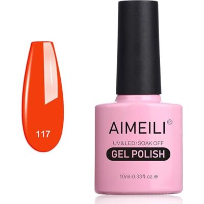 AIMEILI Semi-permanente nagellak zonder HEMA, 10 ml, uv, led, soak-off, neonoranje (117) AIMEILI Semi-permanente nagellak zonder HEMA, 10 ml, uv, led, soak-off, neonoranje (117)