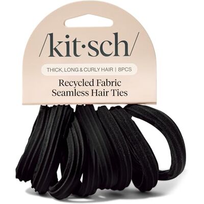 Kitsch Haarbanden zonder schade sterke, rekbare haarbanden Zachte nylon paardenstaarthouders, snaagvrije rubberen banden, perfect voor opgestoken en vlechten Ideale cadeaus voor vrouwen zwart Kitsch Haarbanden zonder schade sterke, rekbare haarbanden Zachte nylon paardenstaarthouders, snaagvrije rubberen banden, perfect voor opgestoken en vlechten Ideale cadeaus voor vrouwen zwart