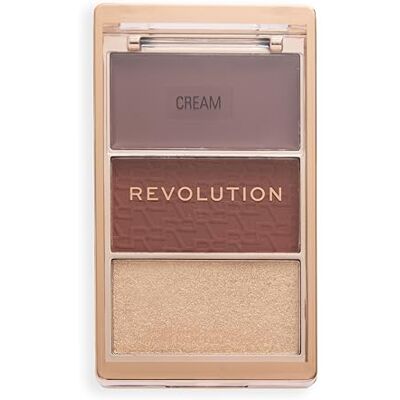 Revolution Beauty London Revolution, Blush Icon Palet, blush palet crème en compact poeder, hoge pigmentatie, 3 tinten, My Cherry Truth, Teddy Nude, 10 g Revolution Beauty London Revolution, Blush Icon Palet, blush palet crème en compact poeder, hoge pigmentatie, 3 tinten, My Cherry Truth, Teddy Nude, 10 g