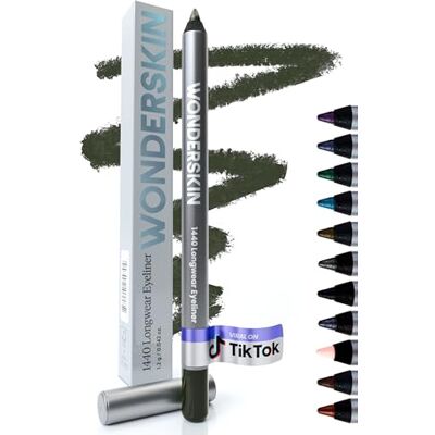Wonderskin 1440 eyeliner, groen, waterdicht, lange grip, eyelinerpotlood (olijf) Wonderskin 1440 eyeliner, groen, waterdicht, lange grip, eyelinerpotlood (olijf)