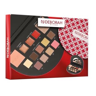 DEBORAH Milano Make Up Beauty Gift N.1 mini warme tinten, cadeauset voor dames, met oogschaduwpalet, glans, lippenstift en gezichtspoeder in verschillende afwerkingen en DEBORAH Milano Make Up Beauty Gift N.1 mini warme tinten, cadeauset voor dames, met oogschaduwpalet, glans, lippenstift en gezichtspoeder in verschillende afwerkingen en