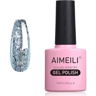 AIMEILI Nagellak, semi-permanent, met glitter, fijne gel, nagellak, led, UV, kleur voor herfst/winter, 10 ml (637) AIMEILI Nagellak, semi-permanent, met glitter, fijne gel, nagellak, led, UV, kleur voor herfst/winter, 10 ml (637)