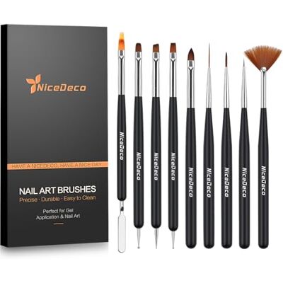 Nicedeco Nail Art Penseel 9 Stuks Nagelborstels Dubbel Einde Dotting Pen Tekening Pen Set Nagelgereedschap voor Decoratie Nicedeco Nail Art Penseel 9 Stuks Nagelborstels Dubbel Einde Dotting Pen Tekening Pen Set Nagelgereedschap voor Decoratie