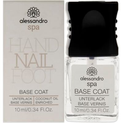 alessandro Spa Base Coat sneldrogende basisbasis blanke lak met kokosolie 10 ml alessandro Spa Base Coat sneldrogende basisbasis blanke lak met kokosolie 10 ml