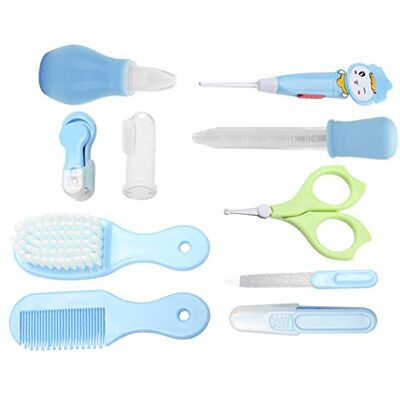 Garosa 10 Stuks Baby Nail Clipper Schaar Haarborstel Kam Manicure Verzorging Toiletverzorging Gezondheidszorg Kit Pasgeboren Baby Essentiële Verzorgingsset Dagelijkse Praktische Set (blauw) Garosa 10 Stuks Baby Nail Clipper Schaar Haarborstel Kam Manicure Verzorging Toiletverzorging Gezondheidszorg Kit Pasgeboren Baby Essentiële Verzorgingsset Dagelijkse Praktische Set (blauw)