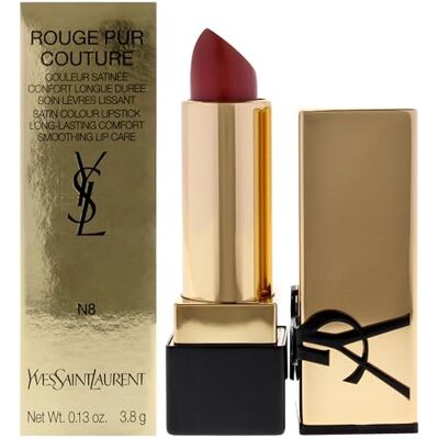 YVES SAINT LAURENT Rouge Pur Couture Satin Lipstick N8 Blouse Nu by voor Vrouwen 0,13 oz Lipstick YVES SAINT LAURENT Rouge Pur Couture Satin Lipstick N8 Blouse Nu by voor Vrouwen 0,13 oz Lipstick