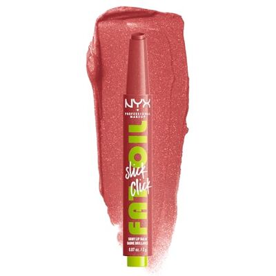 NYX PROFESSIONAL MAKEUP Glanzende getinte lippenbalsem, hydraterende oliën, langdurige hydratatie, lichte formule, veganistisch, vette olie slick click, kleur: geen filter nodig NYX PROFESSIONAL MAKEUP Glanzende getinte lippenbalsem, hydraterende oliën, langdurige hydratatie, lichte formule, veganistisch, vette olie slick click, kleur: geen filter nodig