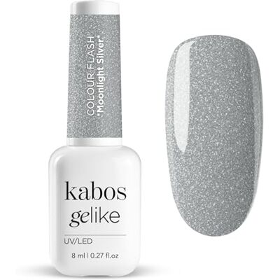 Kabos Gelike Hybride nagellak, UV/LED, Flash Moonlight Silver 8 ml Kabos Gelike Hybride nagellak, UV/LED, Flash Moonlight Silver 8 ml