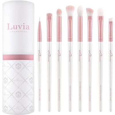 Luvia Cosmetics Luvia All Eye Want Set Oogmake-upkwasten, 8 veganistische cosmetische kwasten voor perfect mengen en aanbrengen Luvia Cosmetics Luvia All Eye Want Set Oogmake-upkwasten, 8 veganistische cosmetische kwasten voor perfect mengen en aanbrengen