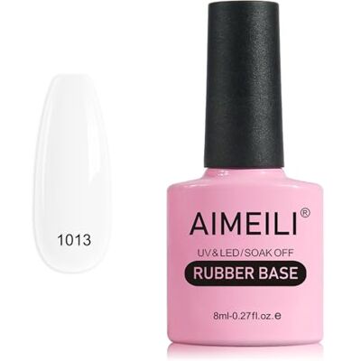 AIMEILI 5-in-1 Rubber Base Coat nagellak, semi-permanent, natuurlijk, nude, roze, gel, UV, LED, versterking en reparatie van manicure, decoratielijm 8 ml (1013) AIMEILI 5-in-1 Rubber Base Coat nagellak, semi-permanent, natuurlijk, nude, roze, gel, UV, LED, versterking en reparatie van manicure, decoratielijm 8 ml (1013)