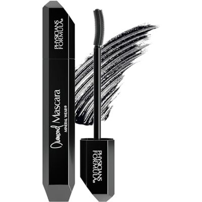 Physicians Formula Mineral Wear Diamond Mascara, verlengende en liftende zwarte mascara, verrijkt met wimperversterkende peptiden en vitamine E, diamanttint, zwart Physicians Formula Mineral Wear Diamond Mascara, verlengende en liftende zwarte mascara, verrijkt met wimperversterkende peptiden en vitamine E, diamanttint, zwart