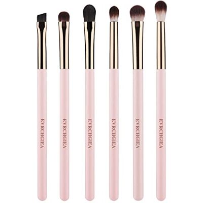 EVRCHGIEA Oogmake-up borstelset, 6 stuks professionele blending oogschaduw make-up kwasten voor oogschaduw eyeliner EVRCHGIEA Oogmake-up borstelset, 6 stuks professionele blending oogschaduw make-up kwasten voor oogschaduw eyeliner