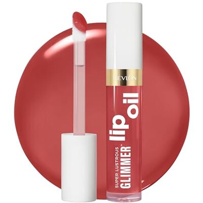 REVLON Super Lustrous Glimmer Lip Oil, hydraterende lippenolie, intense glans, niet kleverig, lippenmake-up, 008 Just Toasty, 3,8 ml REVLON Super Lustrous Glimmer Lip Oil, hydraterende lippenolie, intense glans, niet kleverig, lippenmake-up, 008 Just Toasty, 3,8 ml