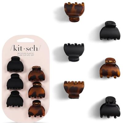 Kitsch Mini-klauwklemmen voor dames, schildpad en zwart, 6 stuks Kleine stijlvolle haarspelden voor kinderen – blijven op zijn plaats zonder te trekken of te haken – duurzaam en robuust Kitsch Mini-klauwklemmen voor dames, schildpad en zwart, 6 stuks Kleine stijlvolle haarspelden voor kinderen – blijven op zijn plaats zonder te trekken of te haken – duurzaam en robuust