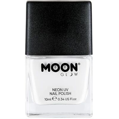Moon Glow Neon UV-nagellak, wit, glanzend, 10 ml Moon Glow Neon UV-nagellak, wit, glanzend, 10 ml