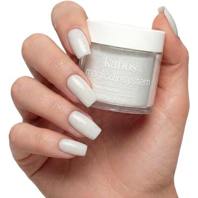 Kabos Magic Dip System Dipping Powder Acrylpoeder wit voor nagels 004 White Glitter French 20 g Acrylpoeder Nails Nail Art Poeder voor nagels Kabos Magic Dip System Dipping Powder Acrylpoeder wit voor nagels 004 White Glitter French 20 g Acrylpoeder Nails Nail Art Poeder voor nagels