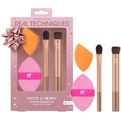 REAL TECHNIQUES Matte & Merry Ultimate Blending Kit 4-delig Limited Edition geschenkdoos REAL TECHNIQUES Matte & Merry Ultimate Blending Kit 4-delig Limited Edition geschenkdoos
