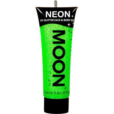Moon Glow De UV-gel met fluorescerende glitter voor het lichaam Zwart licht 12 ml Groen Glitter Moon Glow De UV-gel met fluorescerende glitter voor het lichaam Zwart licht 12 ml Groen Glitter