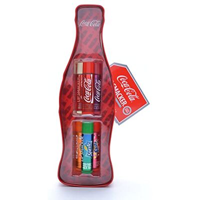 Lip Smacker Coca-Cola Vintage Collection Metalen Doos Set lippenbalsems in verschillende smaken Zoet cadeau in een blikje Coca-Cola Vintage Collectie Set van 6 Sticks Lip Smacker Coca-Cola Vintage Collection Metalen Doos Set lippenbalsems in verschillende smaken Zoet cadeau in een blikje Coca-Cola Vintage Collectie Set van 6 Sticks