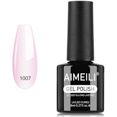AIMEILI Nagellak, gel, natuurlijk, roze, nude, semi-permanent, soak-off, UV, LED, nagellak, nail art, manicure, langhoudend, 8 ml (1007) AIMEILI Nagellak, gel, natuurlijk, roze, nude, semi-permanent, soak-off, UV, LED, nagellak, nail art, manicure, langhoudend, 8 ml (1007)