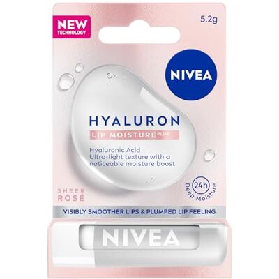 NIVEA Hyaluron Lip Vochtinbrengende lippenbalsem Plus Rose, 5,2 g NIVEA Hyaluron Lip Vochtinbrengende lippenbalsem Plus Rose, 5,2 g