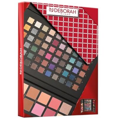 DEBORAH Milano Make Up Beauty Gift Cadeauset voor dames, nr. 4, groot, met oogschaduwpalet, glans, lippenstift en gezichtspoeder in verschillende afwerkingen en kleuren, in DEBORAH Milano Make Up Beauty Gift Cadeauset voor dames, nr. 4, groot, met oogschaduwpalet, glans, lippenstift en gezichtspoeder in verschillende afwerkingen en kleuren, in