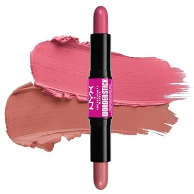 NYX PROFESSIONAL MAKEUP Romige blos, hydraterend hyaluronzuur, modulaire textuur, veganistische formule, wonder stick, kleur: Light Peach + Baby Pink (01) NYX PROFESSIONAL MAKEUP Romige blos, hydraterend hyaluronzuur, modulaire textuur, veganistische formule, wonder stick, kleur: Light Peach + Baby Pink (01)