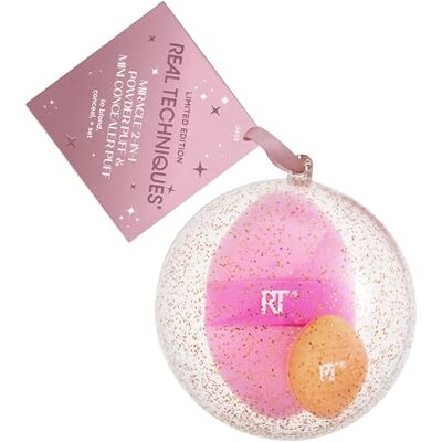 REAL TECHNIQUES Miracle 2-in-1 Powder Puff & Mini Concealer Puff, 2-delige cadeauset Limited Edition REAL TECHNIQUES Miracle 2-in-1 Powder Puff & Mini Concealer Puff, 2-delige cadeauset Limited Edition