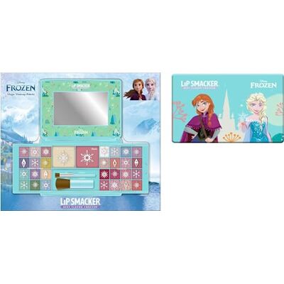 Lip Smacker Frozen Beauty-palet, cadeauset met kleurrijke lipgloss, glinsterende crèmes, blush en bronzer in prinsessenlook voor kinderen, make-up en spiegelaccessoires inbegrepen Lip Smacker Frozen Beauty-palet, cadeauset met kleurrijke lipgloss, glinsterende crèmes, blush en bronzer in prinsessenlook voor kinderen, make-up en spiegelaccessoires inbegrepen