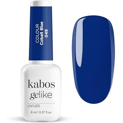 Kabos Gelike Hybride nagellak, blauw, UV/LED, 049 kobaltblauw, 8 ml, 8 ml Kabos Gelike Hybride nagellak, blauw, UV/LED, 049 kobaltblauw, 8 ml, 8 ml